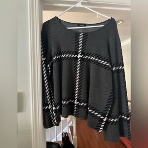 Premise Black and White Plaid Sweater